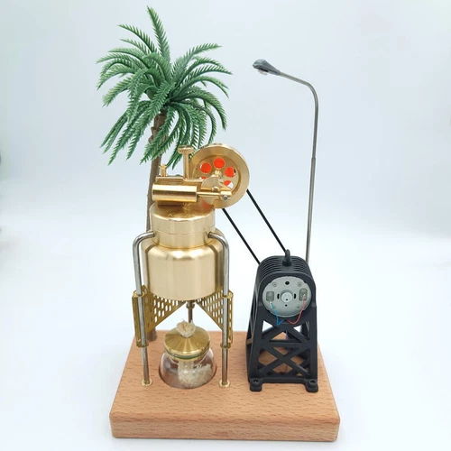 Mini Vintage Live Steam Engine Model With Brass Boiler Generator Motor Gift Toy - 第 16/18 張圖片