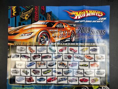 Hot Wheels 2009 Series Check and Collect Poster 24” x 48” * Some