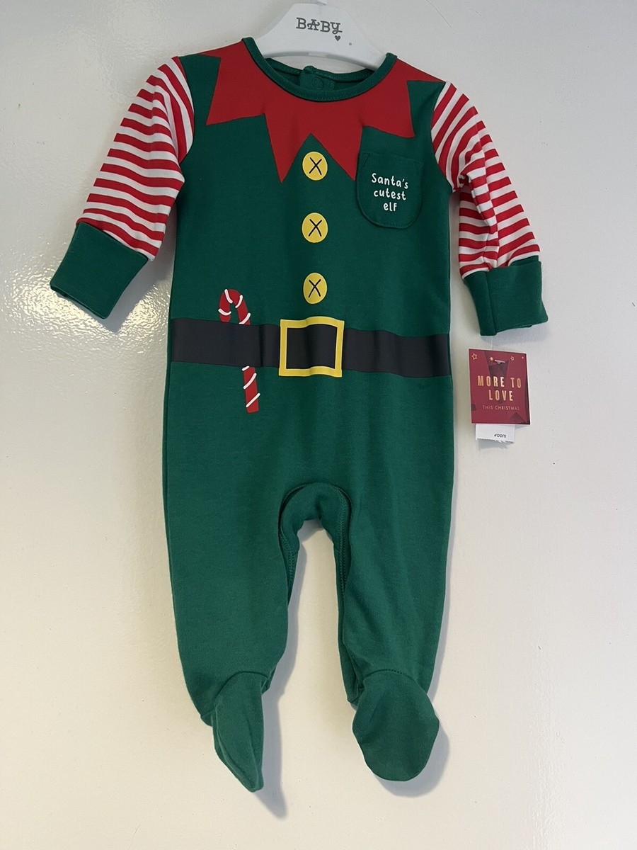 Baby Newborn Matalan Christmas Elf Baby Grow Playsuit BNWT UK