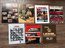 Lot of Lionel Train Catalogs 1971, 1973, 1974, 1976, 1983, 1984, 1985 - R117