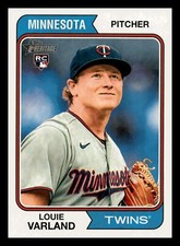 Louie Varland RC 2023 Topps Heritage #46 Rookie Minnesota Twins Centered Mint