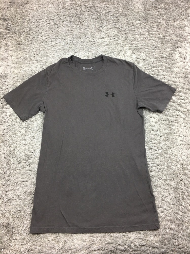 Under Armour Shirt Mens Size Small Gray Loose Heatgear