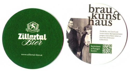 sehr schöner Bierdeckel Zillertal Bier  Braukunsthaus Österreich  3  Z - Bild 1 von 1