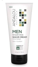 Andalou Naturals CannaCell MEN Smooth Glide Shave Cream, 6oz Brand New