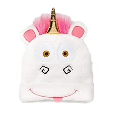 Despicable Me Minions White Unicorn Cuffed Beanie Mittens Winter Set NWT