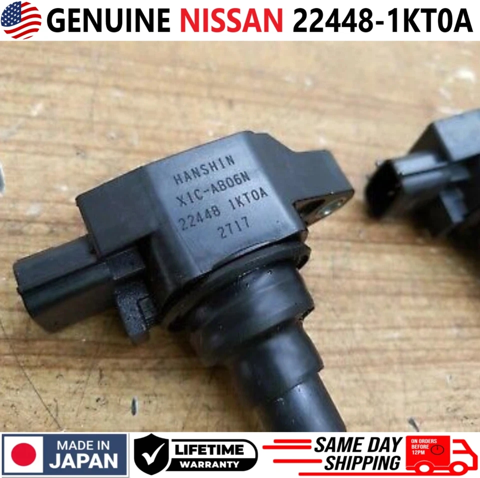 Bobinas de encendido OEM NISSAN x4 para Nissan e Infiniti I4 V8 2007-2019, 22448-1KT0A Foto 2 de 4