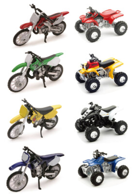 ドゥカティ　ダイキャスト　4台セット　ニューレイ　1:32 NewRay 1:32 Scale D/C ATV & Dirt Bike Toy Assortment | eBay