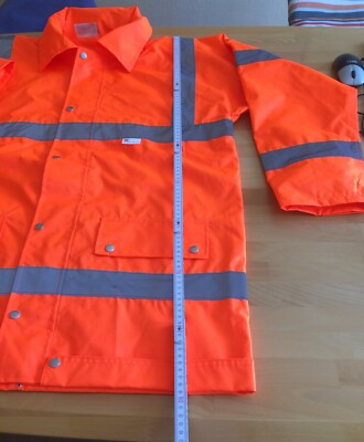 Warnschutz-Regenjacke orange - STONE-KIT - 3M Reflective Material - Gr. L - NEU