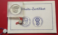 DDR: 20 Mark "Motivprobe - Clara Zetkin" 1982 (Kapsel/Zertifkat/WW - 90 Expl.)RR