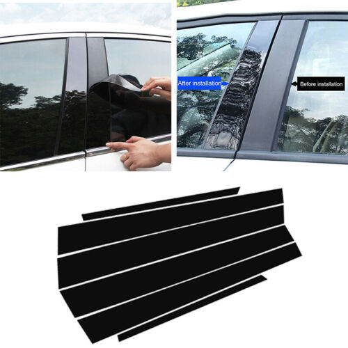 Window Pillar Posts Glossy Black Fit For Mitsubishi Lancer CS3 GLX 2000-2006 - Picture 2 of 17