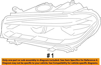 BMW OEM 14-18 X5,X6 Front Lamps Headlamp Components-Headlamp Left 