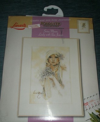Lanarte cross stitch kit  34782 Lady With Lilac OOP.Rare. never used
