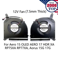 New CPU+GPU Fan for Gigabyte Aero 15 OLED AERO 17 HDR XA RP75XA 7.5mm 12V