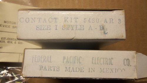 Federal Pacific Contact Kit 5480 AR3 5480AR3 For Size 1 Style A-B - Picture 2 of 2