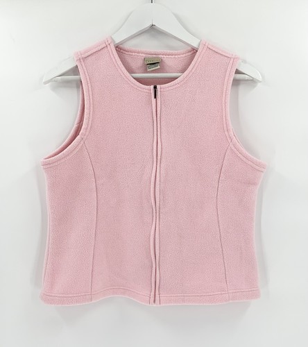 L.L. Bean Womens Pink Fleece Sweater 