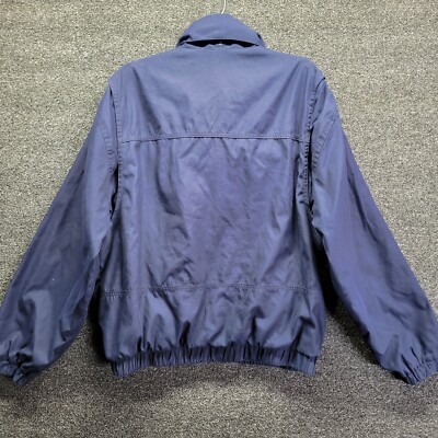 Eddie Bauer Men's Sz M Warm Winter Navy Bomber Jacket w/ Packable