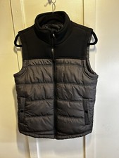 Rock & Republic Mens Sml Puffer Vest Insulated Gray And Black Zip-Up Jacket Coat