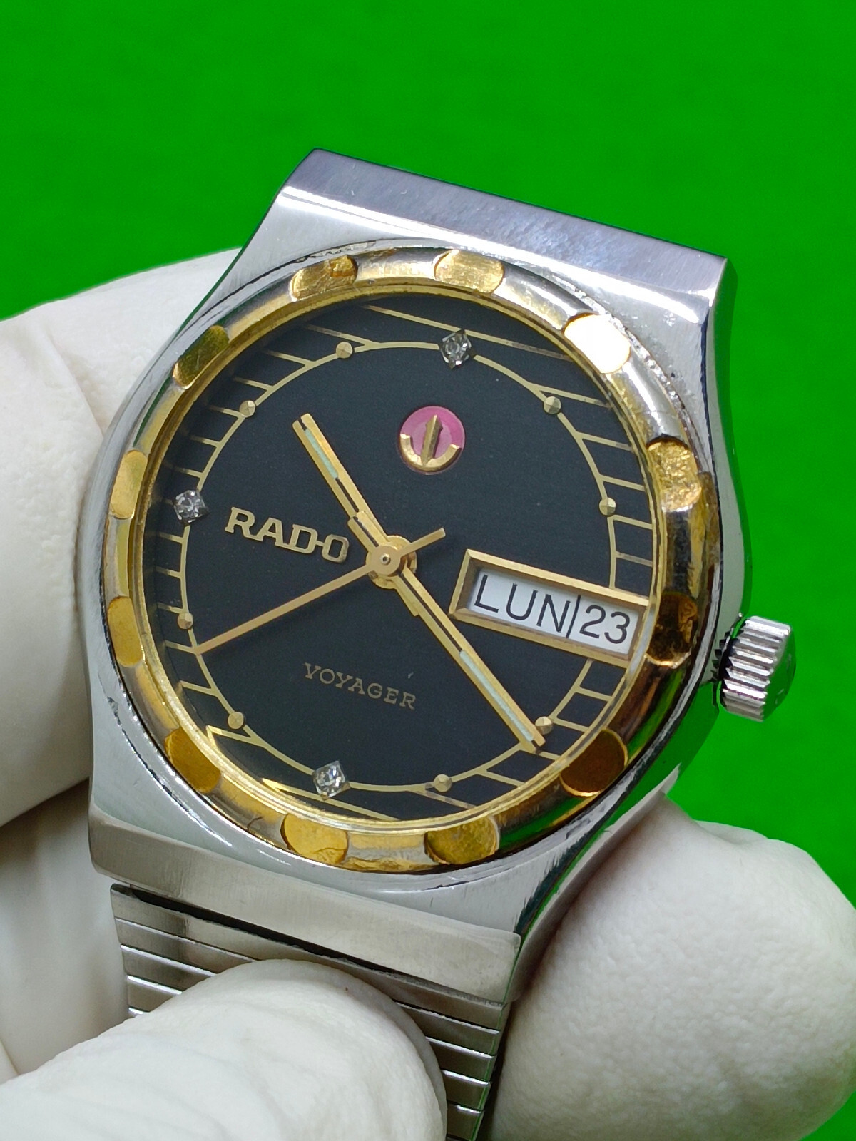 vintage RADO VOYAGER watch 25 Jewels Automatic Day Date Indicator