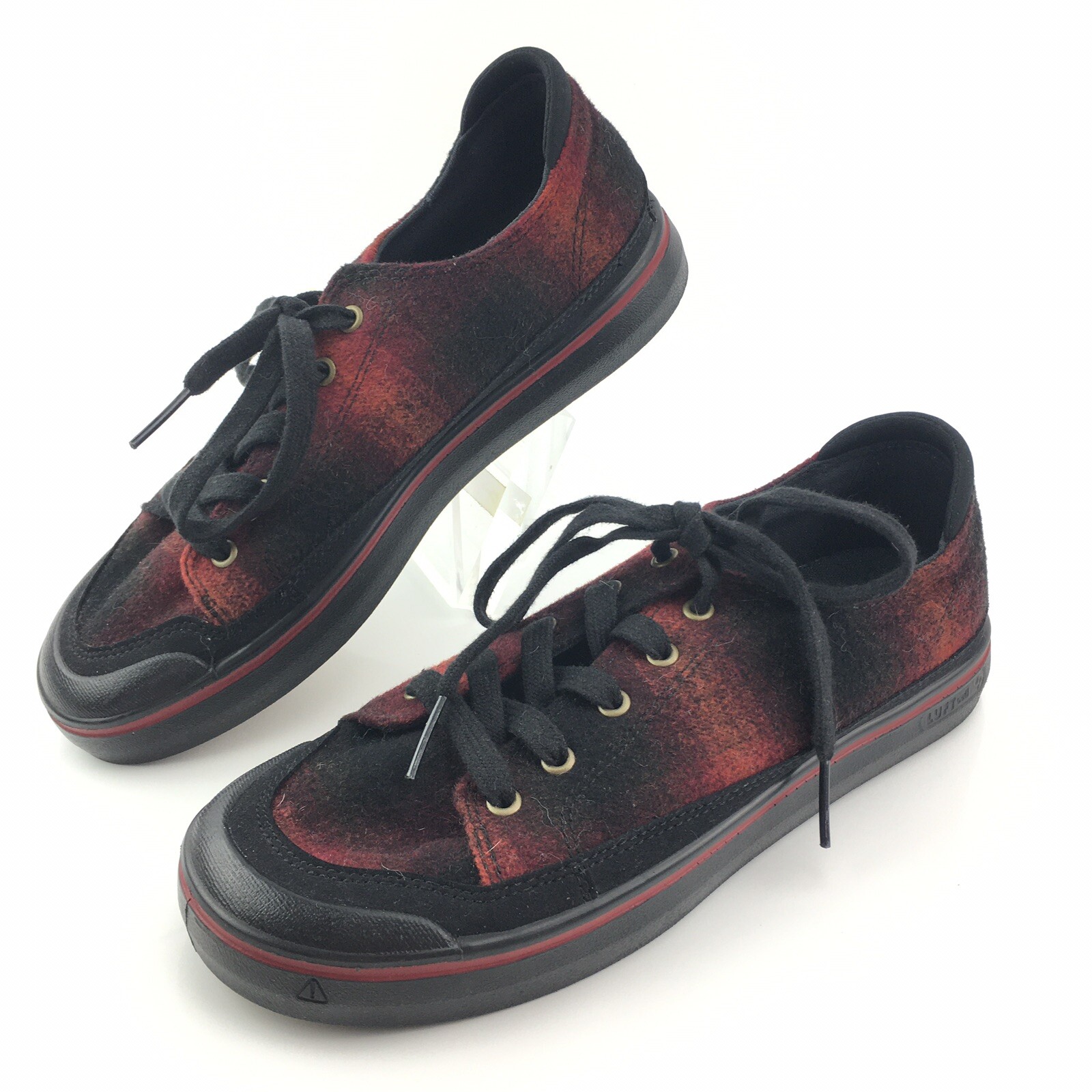 Sneakers Keen Elsa IV lana a quadri stringate rosso e nero lana donna taglia 9 5