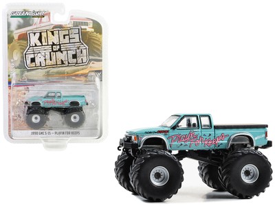 1990 GMC S-15 Monster Truck Light Blue Playin' for Keeps Kings of Crunch 14 1/64
