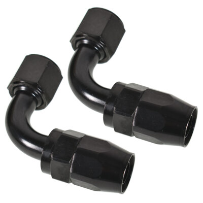 2 PCS Hose End Fitting Elbow 10AN Swivel Oil/Fuel/Air/Gas Line 90 Degree