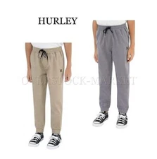 NEW BOYS HURLEY PERFORMANCE STRETCH TAPERED FIT ELASTIC CUFF JOGGER PANT VARIETY
