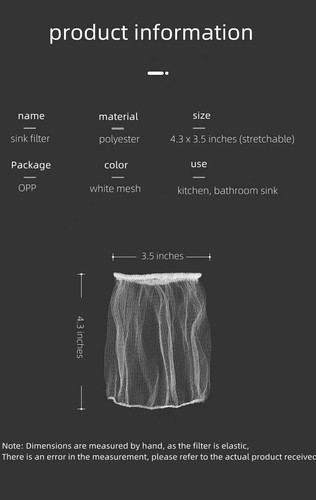 Kitchen Sink Strainer Mesh Bag- 200PCS Disposable mesh Sink Strainer Bags - S... - Picture 5 of 7