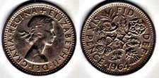 English Sixpence: Queen Elizabeth II: Bride's Wedding Coin