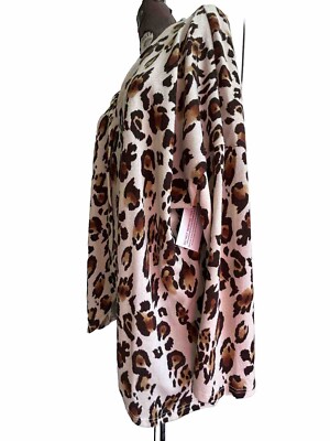 Giddy Up Glamour Women s MEDIUM NEW Cardigan Sweater Leopard Print Boho NWT