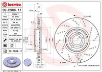 Brembo 2X Bremsscheiben Vorderachse Ø 330 Gelocht/Innenbel. FüR Mercedes-Benz