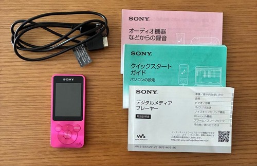 SONY NW-S14 Vivid Pink Walkman Portable Audio Player MP3 Bluetooth Used Tested