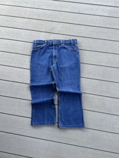 Vintage Levis 517 Jeans Mens 36x28 Blue Bootcut Orange Tab Made USA Denim 90s
