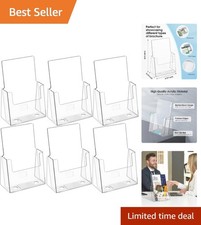 Versatile 6 Pack Clear Acrylic Display Stands - Ideal for Events & Promotions