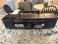 SHARP QT-93 BK Vintage Boombox Dual Cassette Auto Reverse System Japan Tested