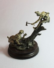 ?Gros-Ventre Moment of Truth? Ltd.Ed Chilmark Pewter Sculpture by Michael Boyett