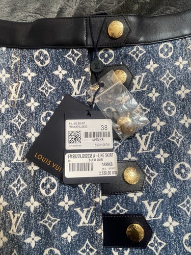 Gonna LOUIS VUITTON denim linea A 38 denim - Foto 4 di 8