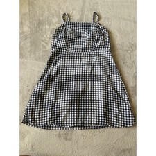 Old Navy Women's Large Sleeveless Square Neck A Line Mini Dress Gingham