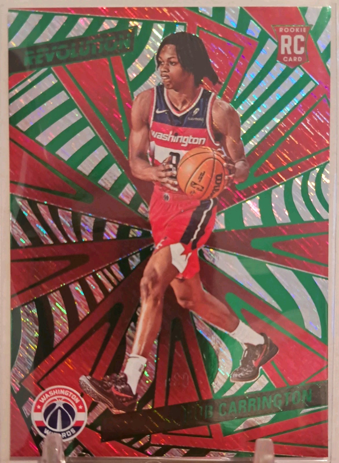 🏀 2024-25 Panini-Revolution - Bub Carrington RC Wizards #121 Storm Green /149