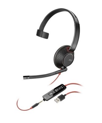 New POLY Blackwire 5210 Hands Free Wired Monaural Headset Plantronic 80R98AA($91