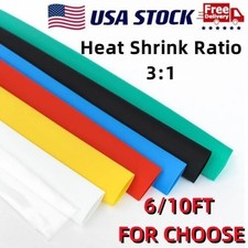 6/10FT Heat Shrink Tubing Ratio 3:1 Adhesive Glue Dual Wall Marine Grade Tube