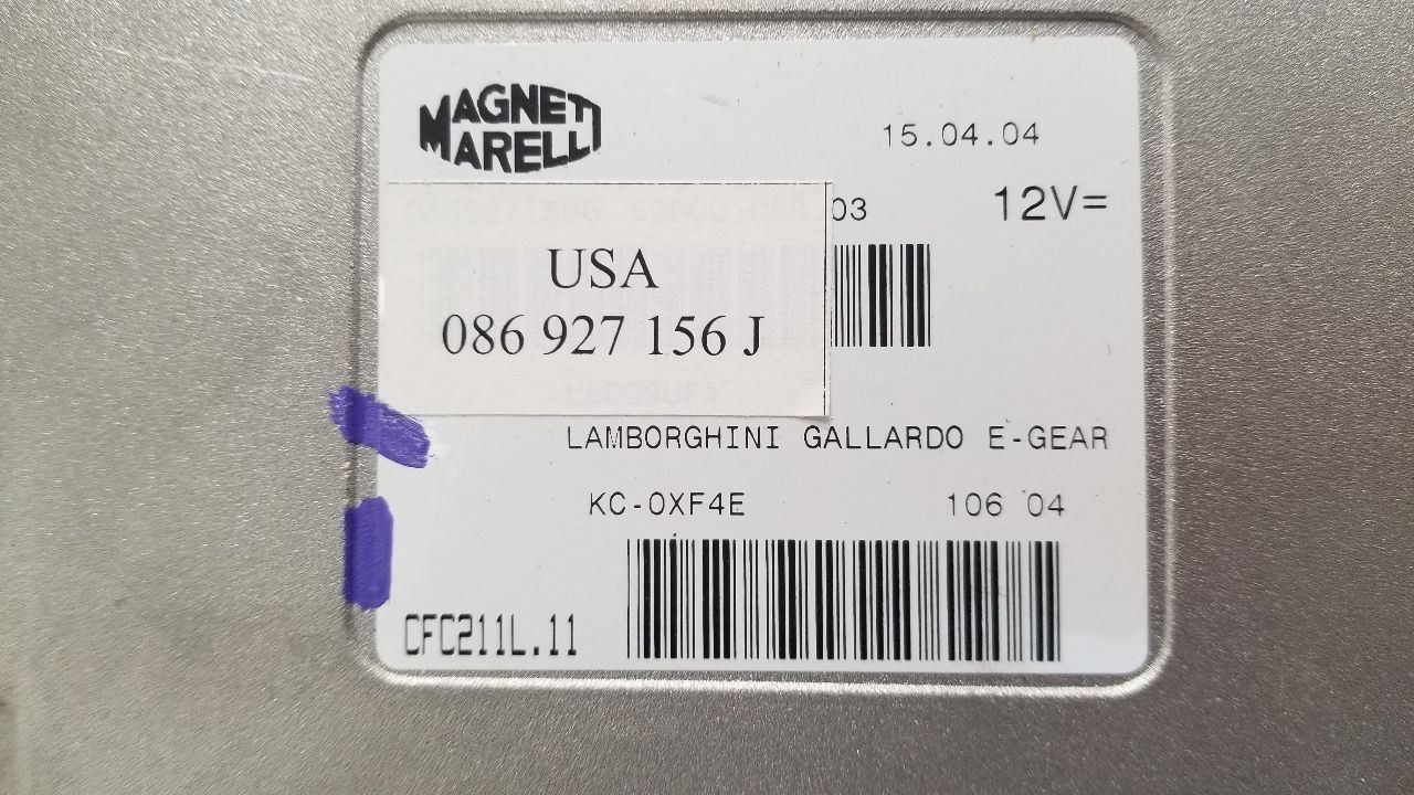 2004 LAMBORGHINI GALLARDO 5.0L E-GEAR AUTOMATIC TRANSMISSION CONTROL 086927156J