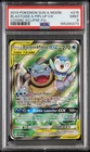 2019 POKEMON SUN & MOON COSMIC ECLIPSE #215 FULL ART/BLASTOISE & PIPLUP GX PSA 9