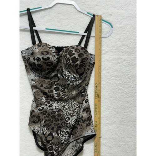 Body Heavenly Shapewear Estampado Leopardo Acolchado Bustier Correas Ajustables - Imagen 6 de 11