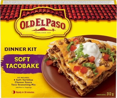 Old El Paso Soft Taco Bake Dinner Kit   312g / 11.0 oz