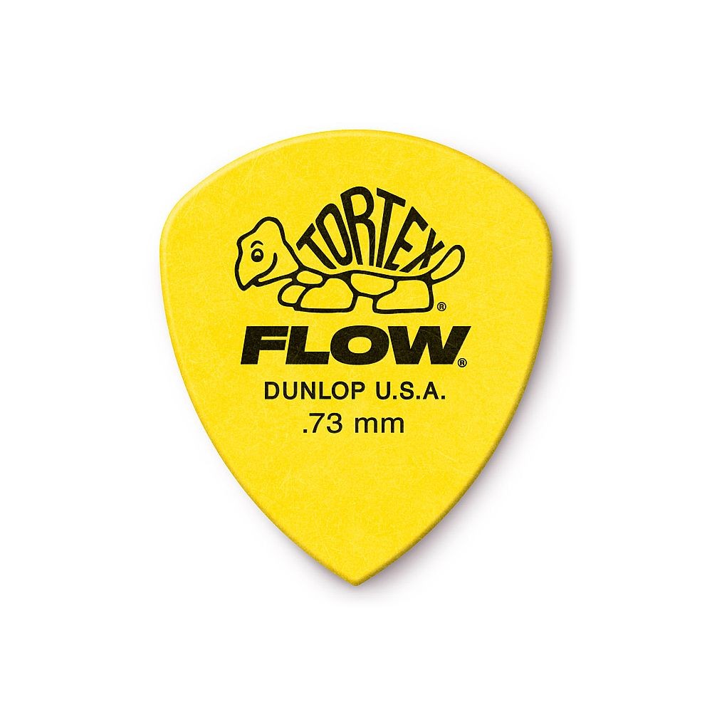 Jim Dunlop Tortex Flow Picks / Plectrums (0.73 mm, Pack of 12)
