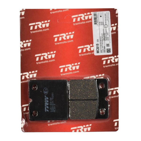 TRW Bremsbelag Organisch (FüR: Moto Guzzi California 1100 KD 96-97 Vorne )-image
