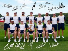European Ryder Cup Team 2025&nbsp;Signed Autograph 6x4 PHOTO Pre Print