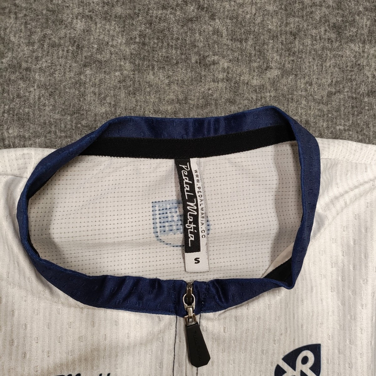 Pedel Mafia Cycling Jersey Mens Small Full Zip Blue White The Club