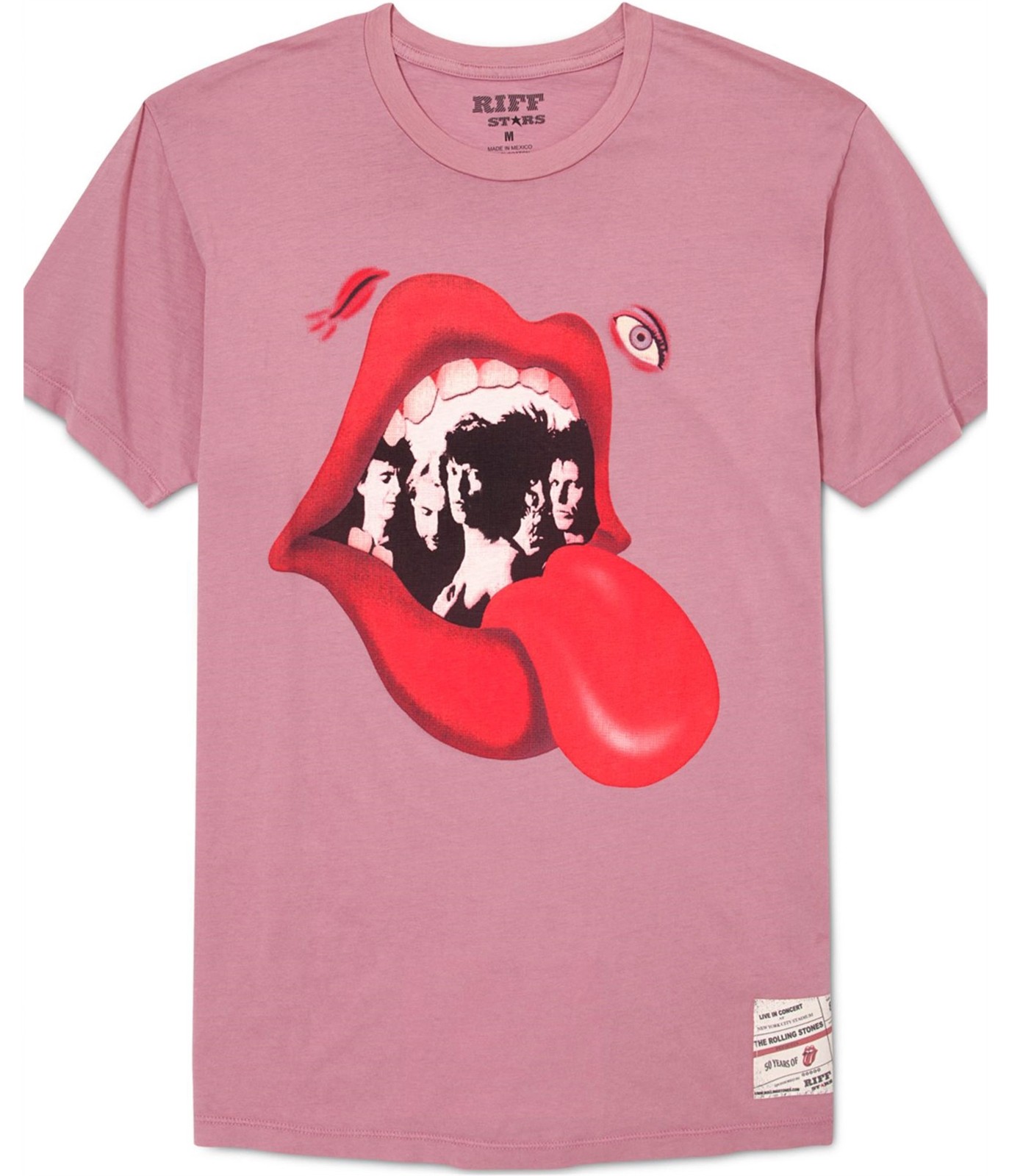 Мужская футболка Riff Stars RS Singles с графическим принтом, розовая, L