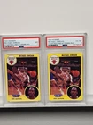 1991 KENNER NBA MICHAEL JORDAN STARTING LINEUP CARD DRIBBLING PSA 7 N PSA 6